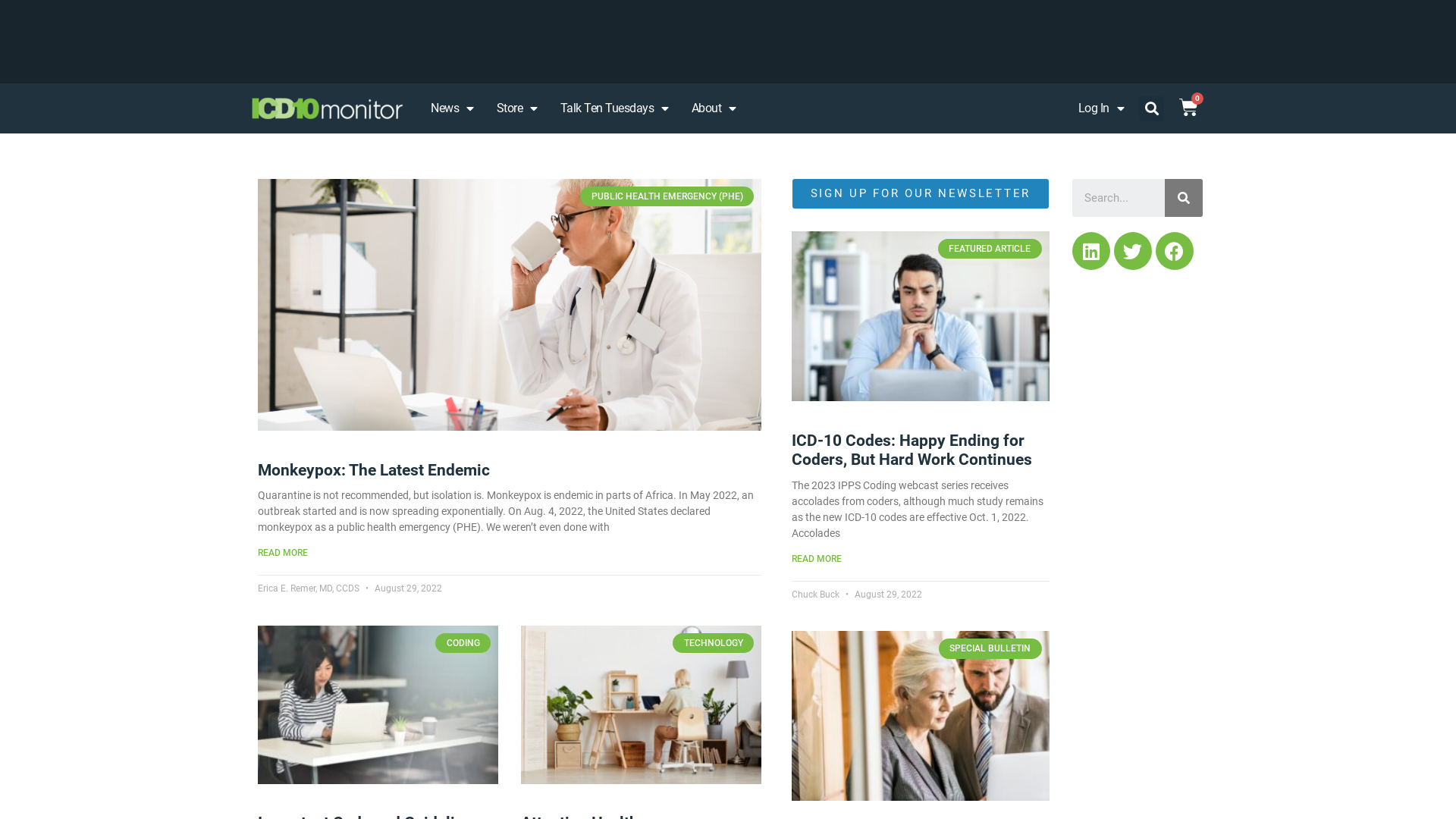 ICD10monitor Website