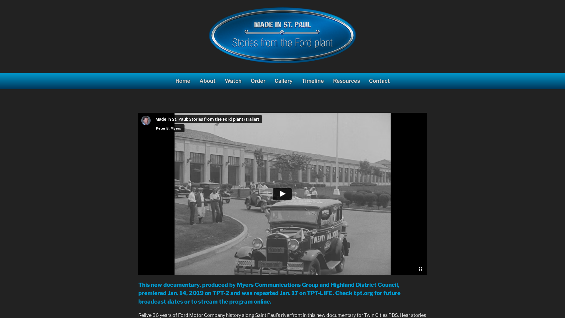 Made in St. Paul: Ford Plant Stories Website